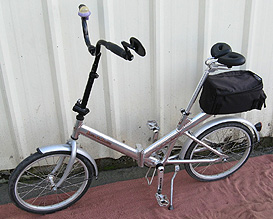 KHS Latte 20 inch folding bike-Spiderflex Saddle Install-California-USA-Garry