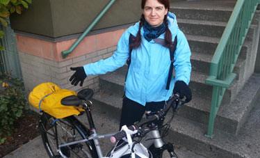 Female Cyclist-Interstitial Cystitis-Spiderflex seat-Hornless Saddle-Vancouver-BC-Isabelle