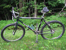 Eric's mountain bike with a spiderflex seat installed.  He is riding again and painfree - Eric