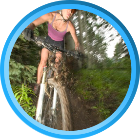 Women Cyclist on Mountain bike - off road-Spiderflex-Bicycle Seat