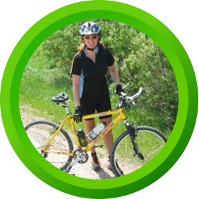 Woman Cyclist - Yellow bike - Spiderflex - Comfortable Bicycle Saddle